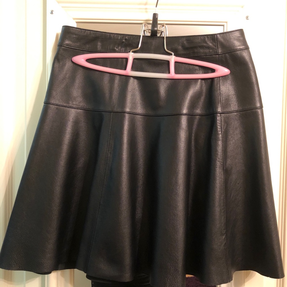 Black leather skirt